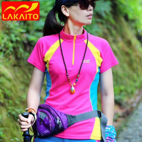 T-shirt sport pour femme LAKAITO à manche courte en polyester - Ref 2022234