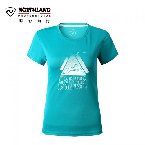 T-shirt sport pour femme NORTHLAND à manche courte en polyester - Ref 2022378