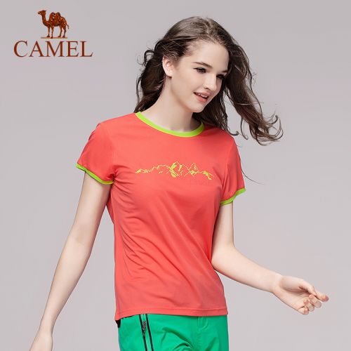 T-shirt sport pour femme CAMEL à manche courte en polyester - Ref 2022389
