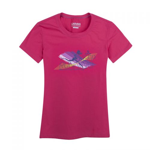 T-shirt sport pour femme CARAVA à manche courte en CVC - Ref 2022397