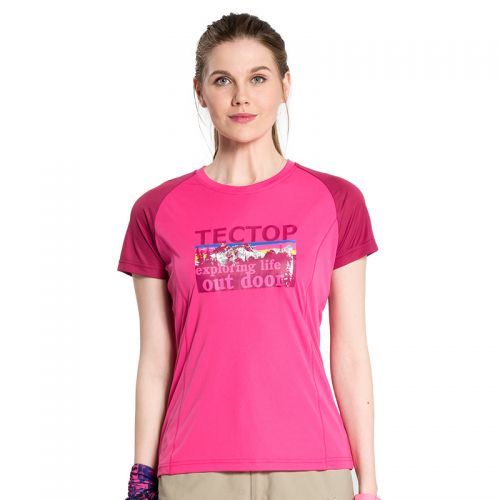 T-shirt sport pour femme TECTOP à manche courte en polyester - Ref 2022398