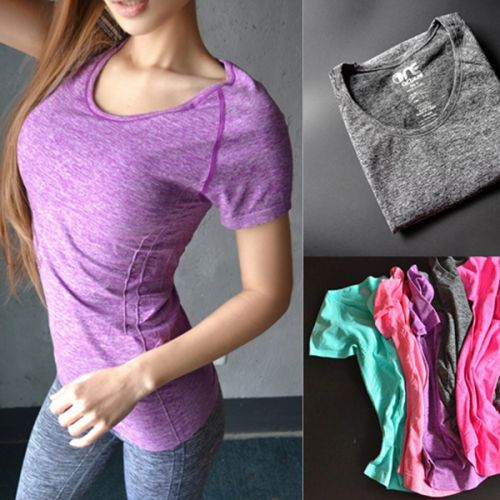 T-shirt sport pour femme à manche courte en nylon - Ref 2022415