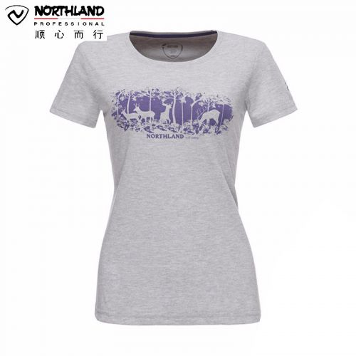 T-shirt sport pour femme NORTHLAND à manche courte en coton - Ref 2022466