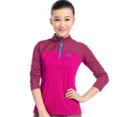 T-shirt sport pour femme PELLIOT à manche longue en polyester - Ref 2022489