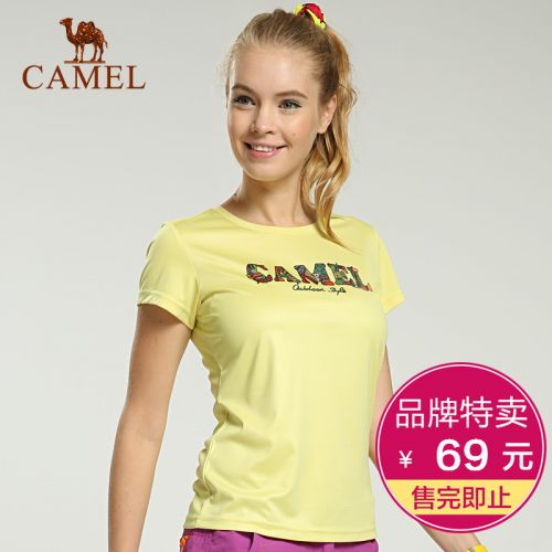 T-shirt sport pour femme CAMEL à manche courte en polyester - Ref 2022494