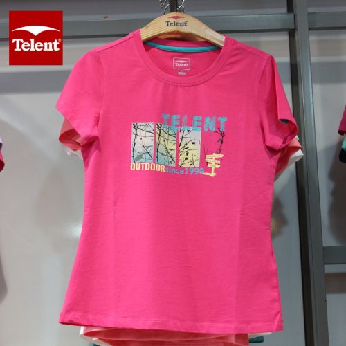 T-shirt sport pour femme TELENT à manche courte en coton - Ref 2022518