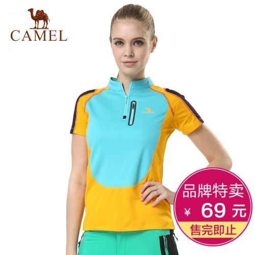 T-shirt sport pour femme CAMEL à manche courte en polyester - Ref 2022579
