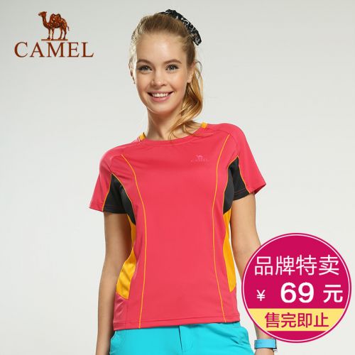 T-shirt sport pour femme CAMEL à manche courte en polyester - Ref 2022622