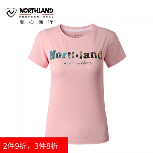 T-shirt sport pour femme NORTHLAND à manche courte en polyester - Ref 2022624
