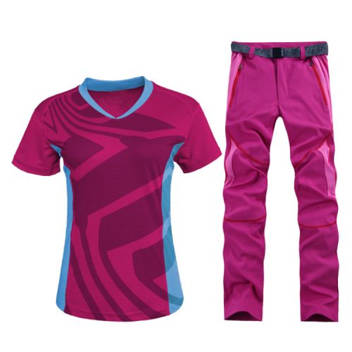 T-shirt sport pour femme à manche courte en polyester - Ref 2022643