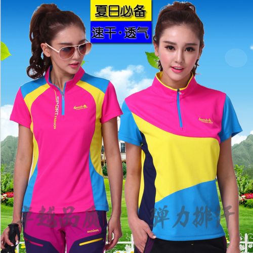 T-shirt sport pour femme à manche courte en nylon - Ref 2022706