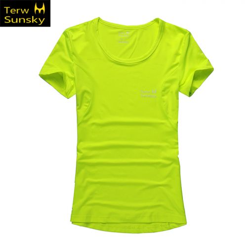 T-shirt sport pour femme TERWSUNSKY à manche courte en polyester - Ref 2022734
