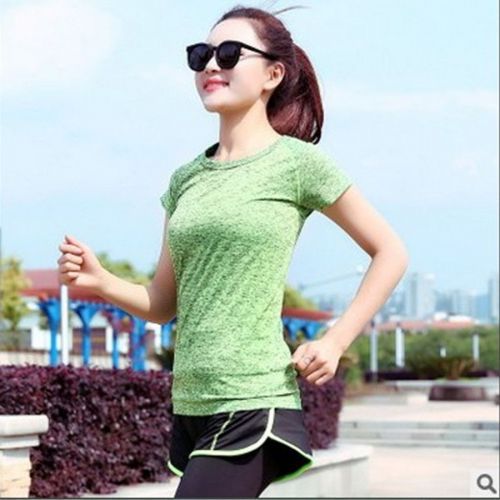  T-shirt sport pour femme à manche courte en nylon - Ref 2022888