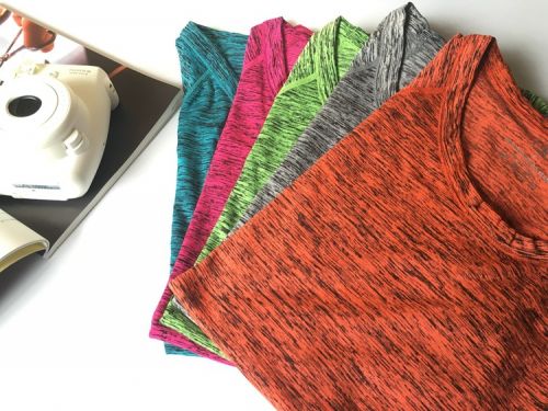 T-shirt sport pour femme à manche courte en nylon - Ref 2023097