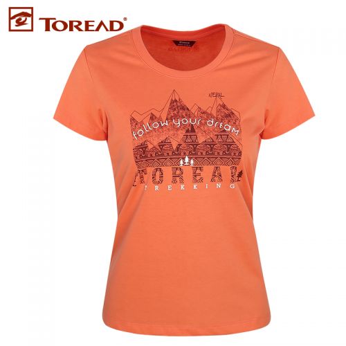 T-shirt sport pour femme TOREAD à manche courte en coton - Ref 2023178
