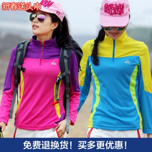 T-shirt sport pour femme à manche longue en polyester - Ref 2023184
