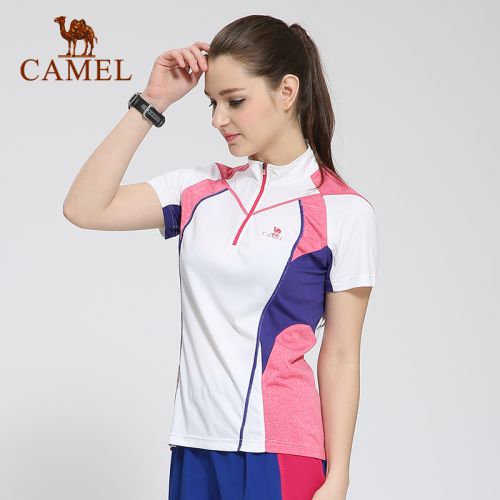 T-shirt sport pour femme CAMEL à manche courte en polyester - Ref 2023193