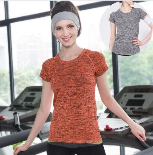 T-shirt sport pour femme à manche courte en coton - Ref 2023483