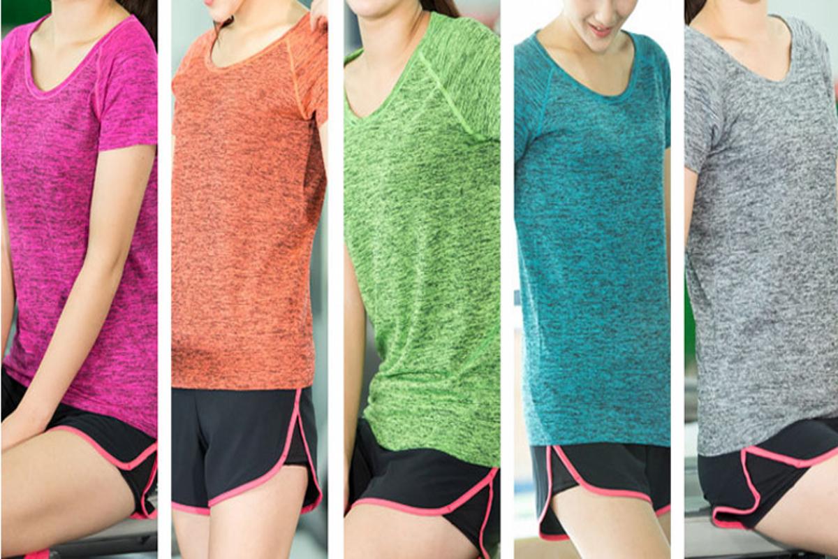 T-shirt sport pour femme à manche courte en nylon - Ref 2023500