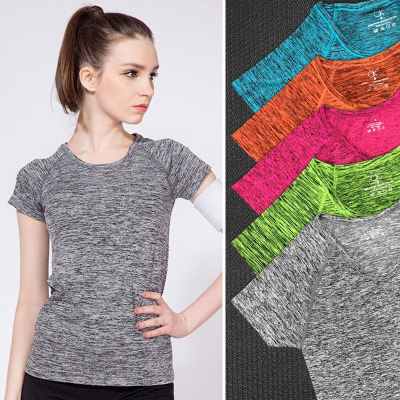 T-shirt sport pour femme à manche courte en nylon - Ref 2023708