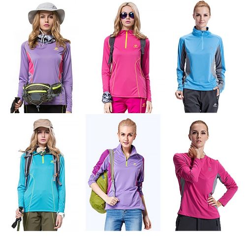 T-shirt sport pour femme TECTOP à manche longue en polyester - Ref 2023830