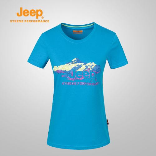 T-shirt sport pour femme JEEP à manche courte en coton - Ref 2025214