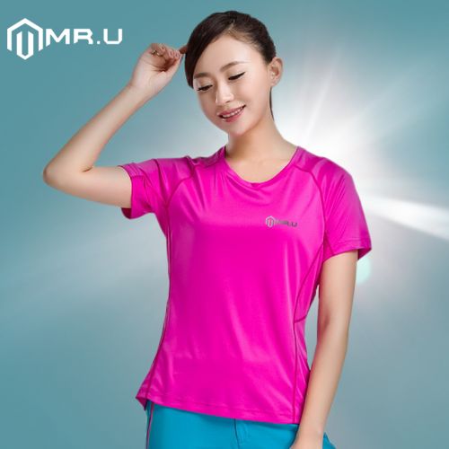 T-shirt sport pour femme MR.U à manche courte en polyester - Ref 2026512