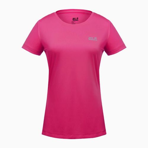 T-shirt sport pour femme JACK WOLFSKIN à manche courte en polyester - Ref 2026715