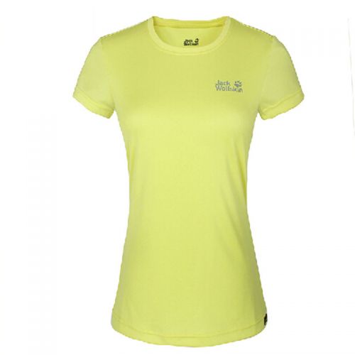 T-shirt sport pour femme JACK WOLFSKIN à manche courte en polyester - Ref 2026721