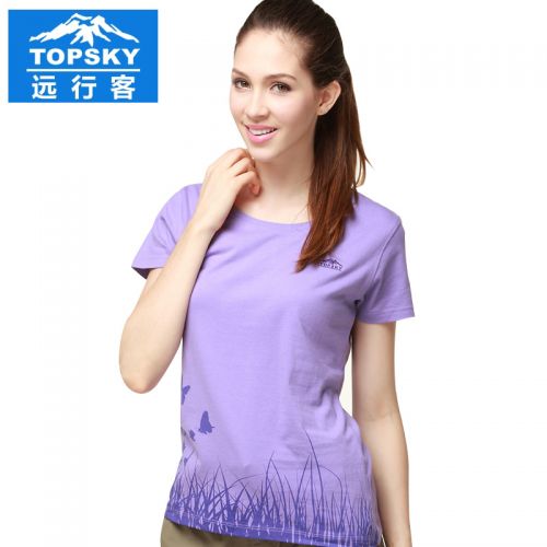 T-shirt sport pour femme TOPSKY à manche courte en coton - Ref 2026748