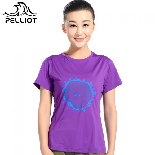 T-shirt sport pour femme PELLIOT à manche courte en polyester - Ref 2026757