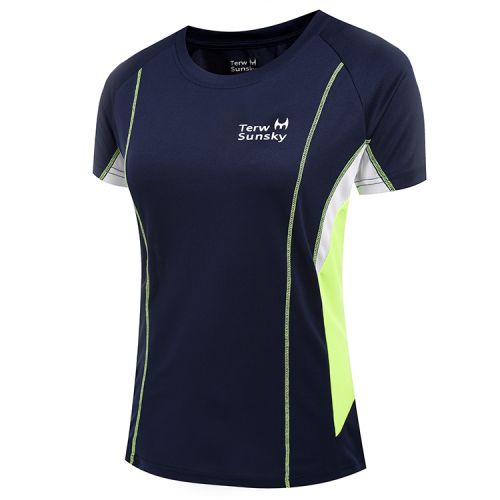 T-shirt sport pour femme TERWSUNSKY à manche courte en polyester - Ref 2026967