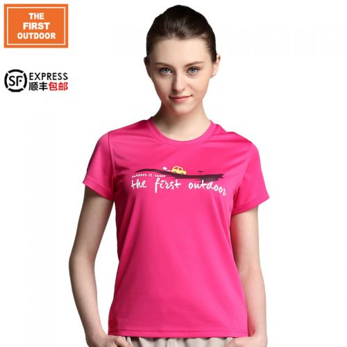 T-shirt sport pour femme THEFIRSTOUTDOOR à manche courte - Ref 2027018