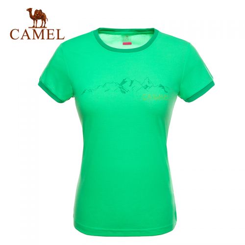 T-shirt sport pour femme CAMEL à manche courte en polyester - Ref 2027024