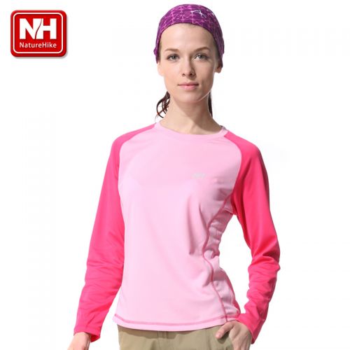 T-shirt sport pour femme NATUREHIKE à manche longue en polyester - Ref 2027036