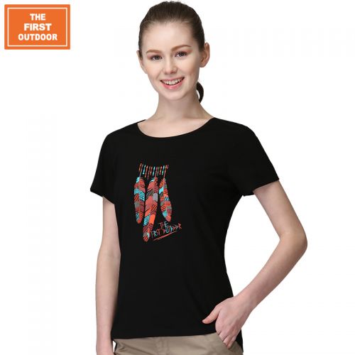 T-shirt sport pour femme THEFIRSTOUTDOOR à manche courte - Ref 2027049