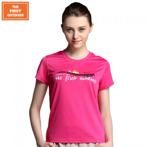 T-shirt sport pour femme THEFIRSTOUTDOOR à manche courte - Ref 2027052