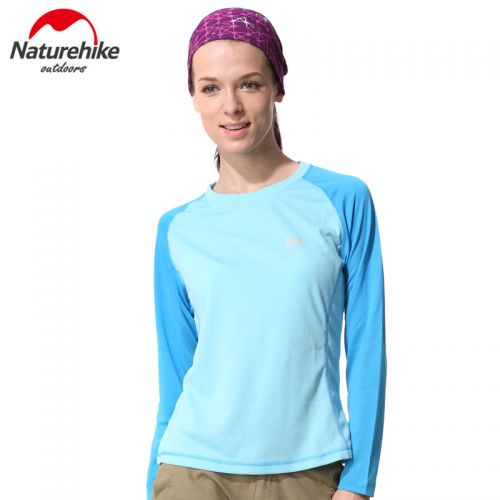 T-shirt sport pour femme NATUREHIKE à manche longue en polyester - Ref 2027121