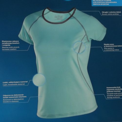 T-shirt sport pour femme à manche courte en polyester - Ref 2027179