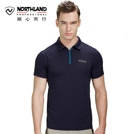 T-shirt sport pour homme NORTHLAND à manche courte en polyester - Ref 2016791