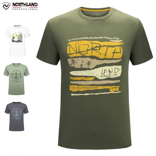 T-shirt sport pour homme NORTHLAND à manche courte en polyester - Ref 2016992