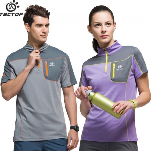 T-shirt sport pour homme TECTOP à manche courte en polyester - Ref 2016998
