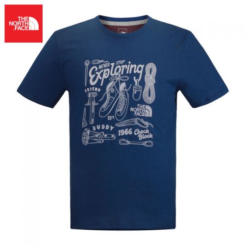 T-shirt sport pour homme THE NORTH FACE à manche courte en CVC - Ref 2017015