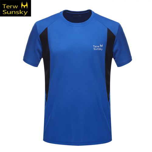 T-shirt sport pour homme TERWSUNSKY à manche courte en polyester - Ref 2017034