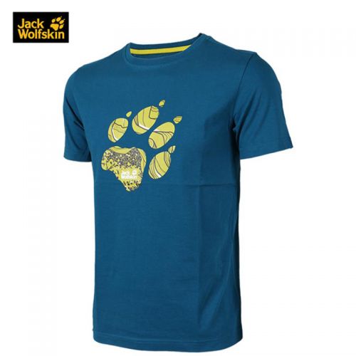 T-shirt sport pour homme JACK WOLFSKIN à manche courte en coton - Ref 2017043