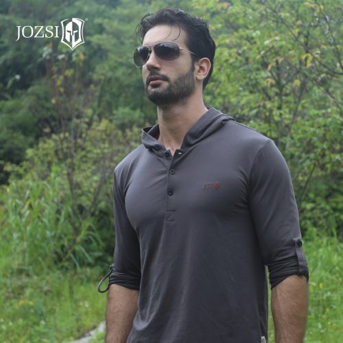 T-shirt sport pour homme à manche longue en coton - Ref 2017107
