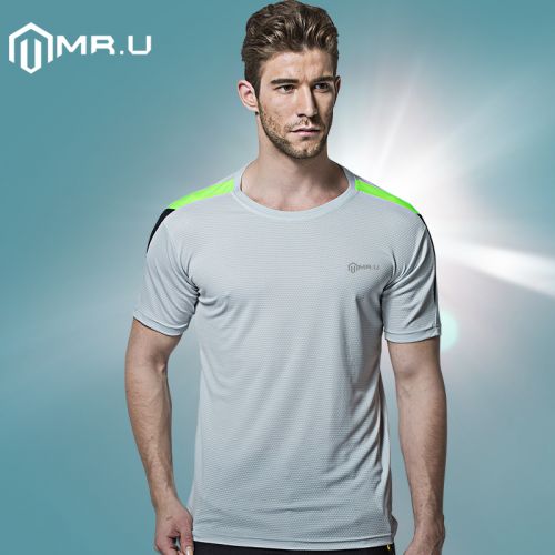 T-shirt sport pour homme MR.U à manche courte en polyester - Ref 2017111