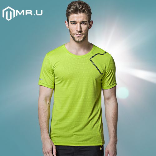 T-shirt sport pour homme MR.U à manche courte en polyester - Ref 2017266