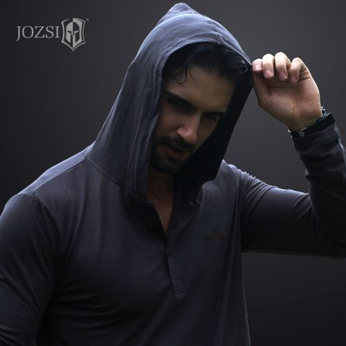 T-shirt sport pour homme JOZSI à manche longue en coton - Ref 2017382