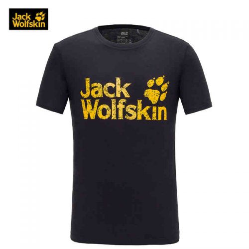 T-shirt sport pour homme JACK WOLFSKIN à manche courte en nylon - Ref 2017391